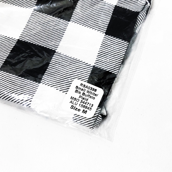 American Apparel Black and White Check Crop Top - Picture 6 of 8